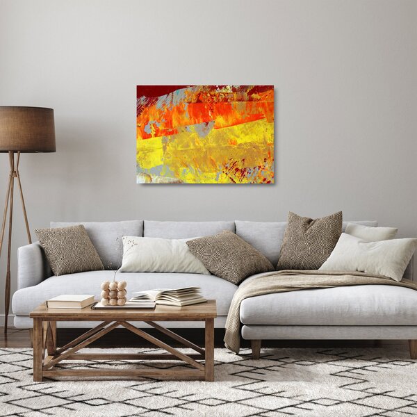 Tablou pe sticlă cu abstracție - pictura (70x50 cm)