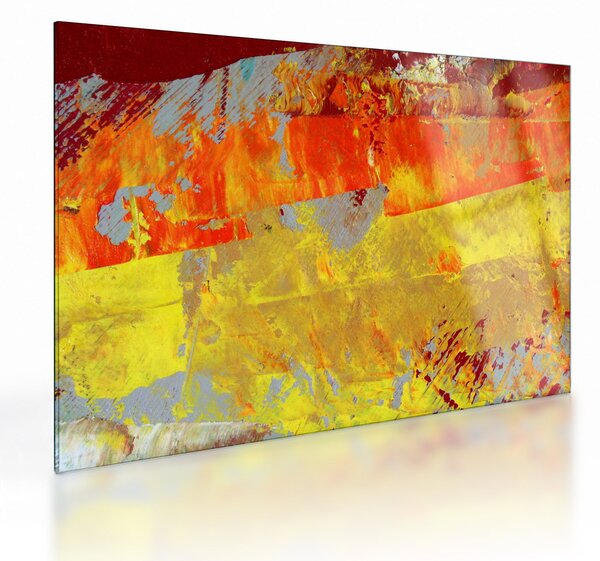 Tablou pe sticlă cu abstracție - pictura (70x50 cm)