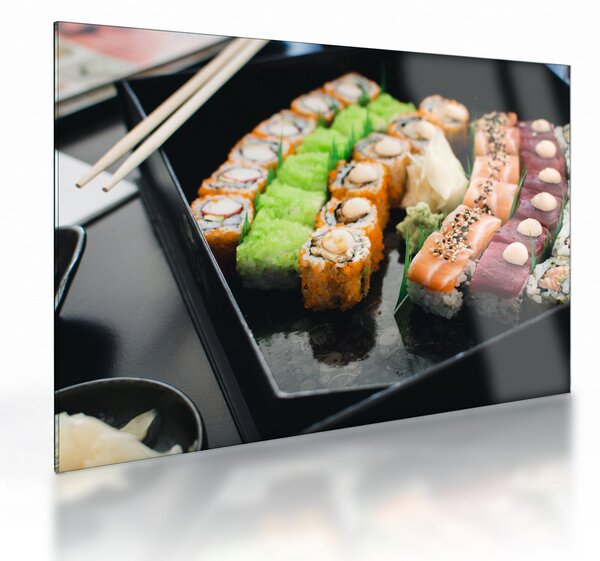Tablou pe sticlă - Sushi (70x50 cm)
