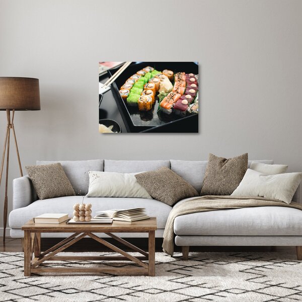 Tablou pe sticlă - Sushi (70x50 cm)
