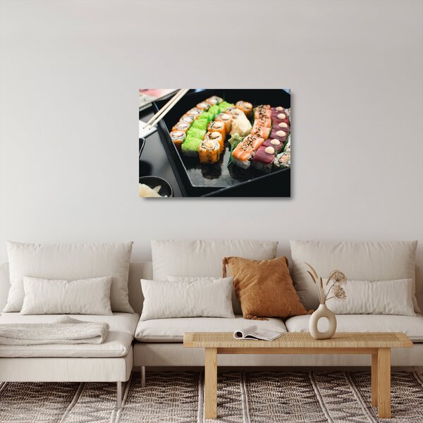 Tablou pe sticlă - Sushi (70x50 cm)