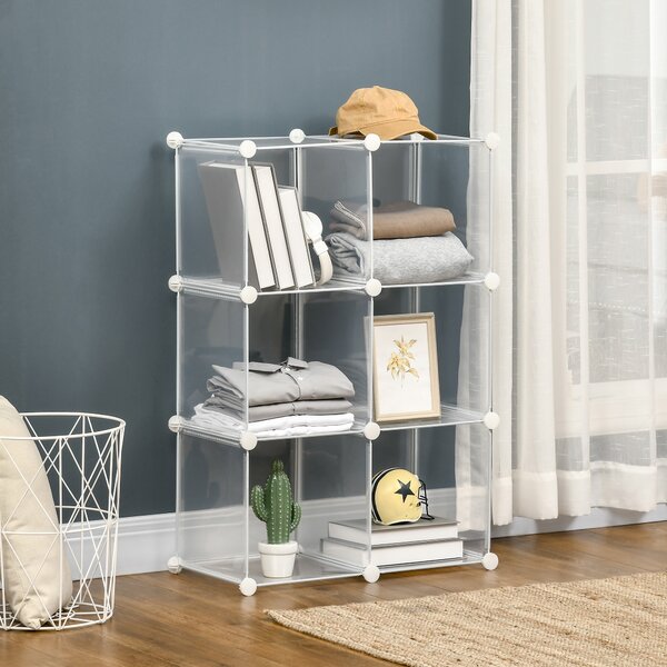 HOMCOM Dulap Modular pentru Pantofi, Transparent, 94,5x32x162cm, Soluție Ideală pentru Organizare | Aosom Romania