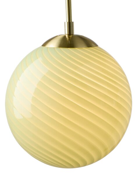 Lustră Pendul Halo Design, CANDY BALL, reglabil, Verde, Camera de zi, Sticlă, Design