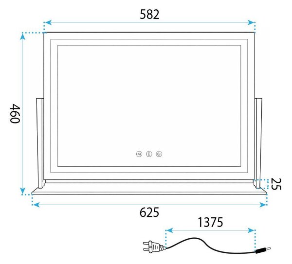Oglindă LED STUDIO L.Gold 58x45