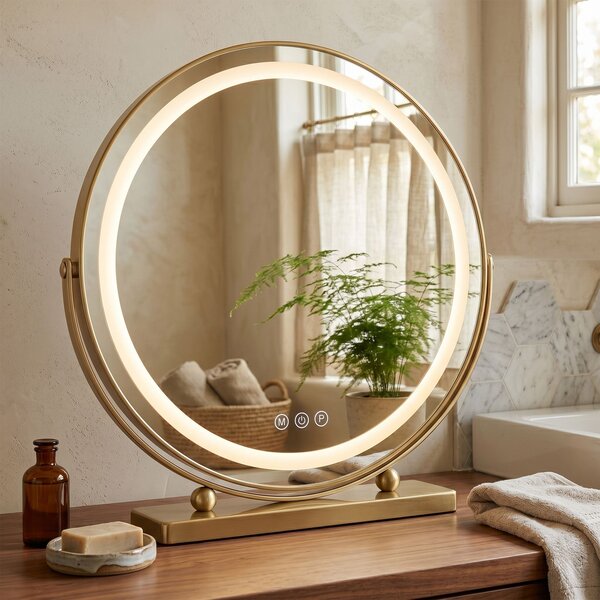 Oglindă LED MAKE-UP L.Gold 50 cm