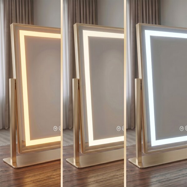Oglindă LED LUMI L.Gold 30x40cm