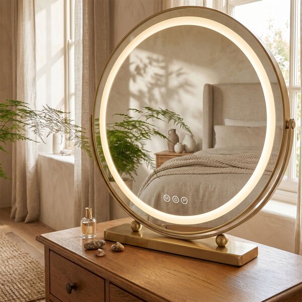Oglindă LED MAKE-UP L.Gold 50 cm