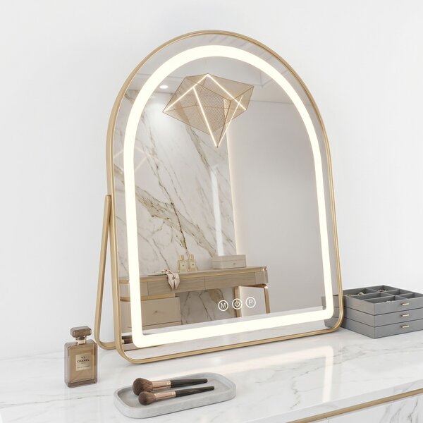 Oglindă LED GLAM L.Gold 40x45cm