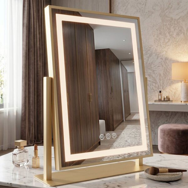 Oglindă LED LUMI L.Gold 30x40cm