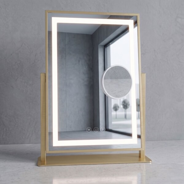Oglindă LED LUMI L.Gold 30x40cm