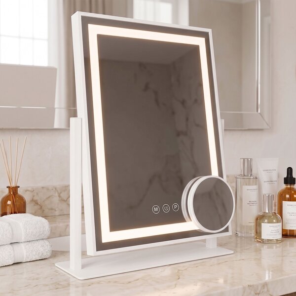 Oglindă LED LUMI White 30x40cm