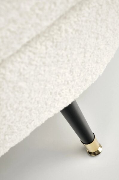 Bancheta pentru hol AVEIRO, stofa buclata crem, 120x46x40 cm