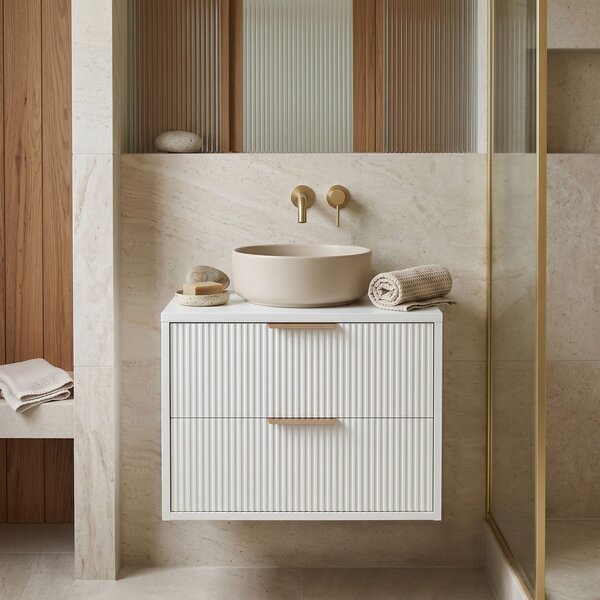 Dulap baie pentru lavoar Rea Mono 60cm White
