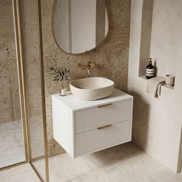 Dulap baie pentru lavoar Rea Mono 60cm White