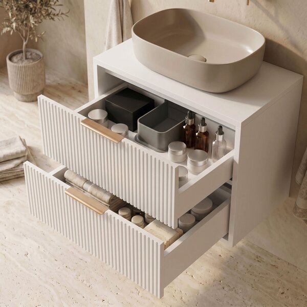 Dulap baie pentru lavoar Rea Mono 60cm White