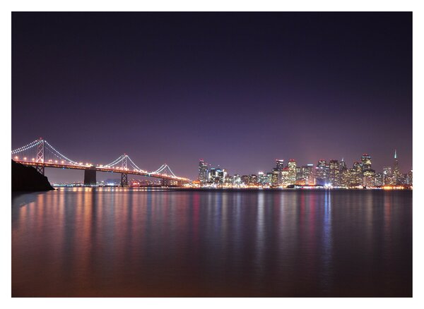 Tablou pe sticlă cu privirea spre San Francisco, California (70x50 cm)