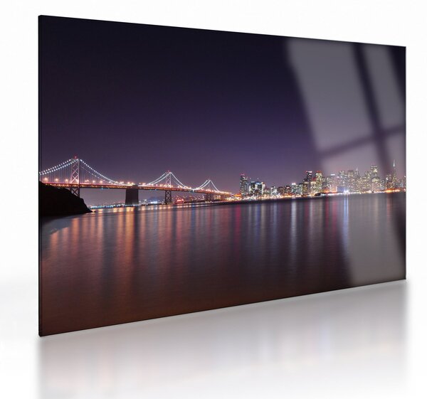Tablou pe sticlă cu privirea spre San Francisco, California (70x50 cm)