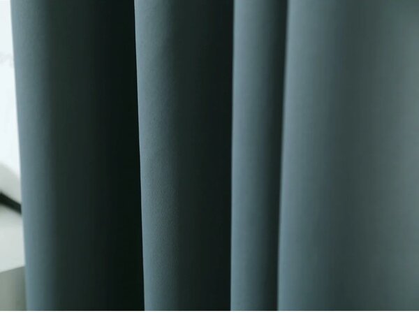2x Perdea verde-albastru OXFORD 140x250 cm cu banda pentru incretituri