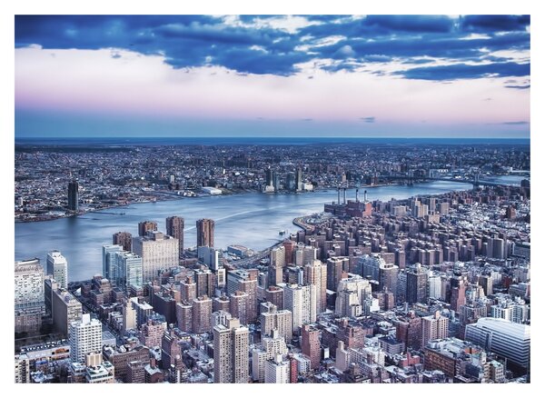 Tablou pe sticlă cu New York (70x50 cm)
