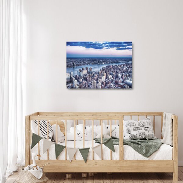 Tablou pe sticlă cu New York (70x50 cm)