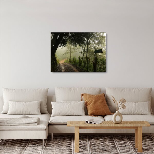 Tablou pe sticlă cu ceața de dimineața (70x50 cm)