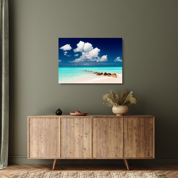 Tablou pe sticlă cu mare (70x50 cm)