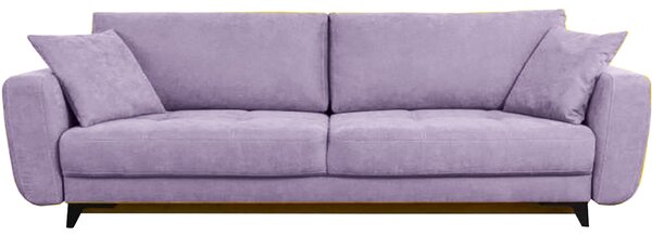 Canapea extensibila KARISA, stofa catifelata lila MONOLITH 62, lada depozitare, 3 locuri, 246x111x93 cm