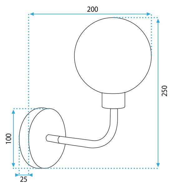 Lampa de perete APP1301-1W Black Gold