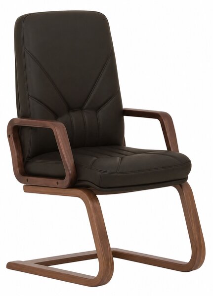 Scaun conferinta MAVIS EXTRA CF, Negru piele naturala