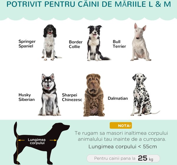 PawHut Canapea Verde pentru Câini Mijlocii-Mari, Suportă până la 32 kg, Tesatura Detasabila și Lavabilă, Confort Superior | Aosom Romania