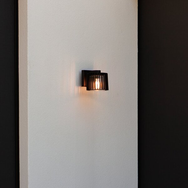 LUTEC Lampă de exterior SHYNE, negru, 19 cm, metal, IP54, E27, reglabil, Negru, Aluminiu, Modern, Perete rotund