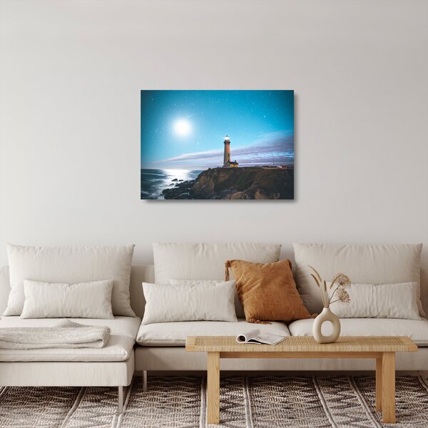 Tablou pe sticlă cu far (70x50 cm)