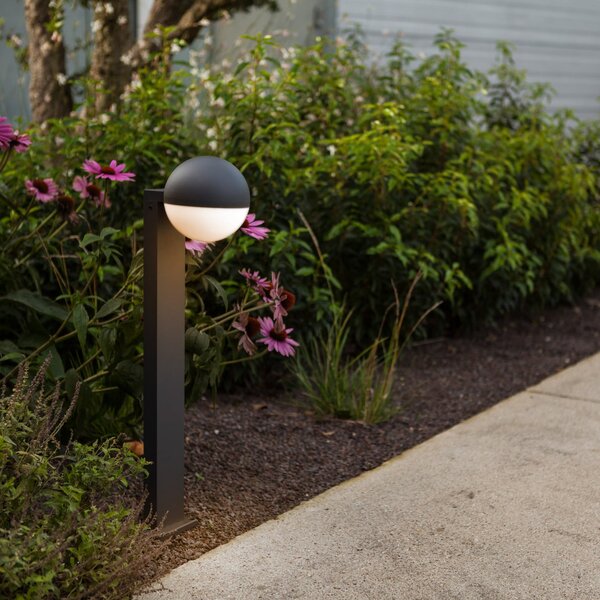 LUTEC Bornă luminoasă LOOMA, gri închis, înălțime 70 cm, metal, IP54, E27, reglabil, Gri, Aluminiu, Modern