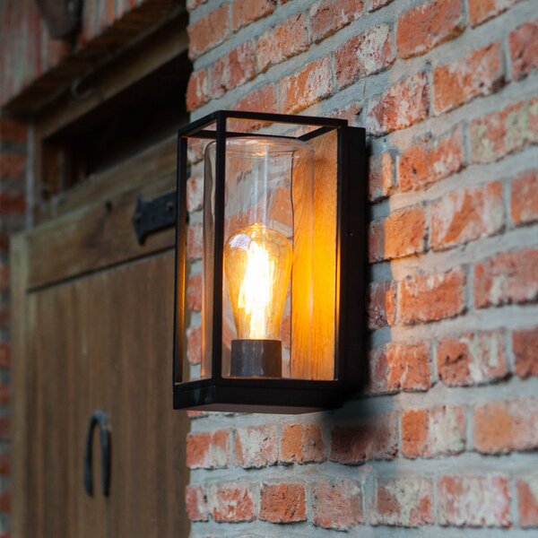 LUTEC Lampă de exterior FLAIR, negru, înălțime 26 cm, metal, IP44, soclu E27, reglabil, Negru, Aluminiu, Modern, Felinar