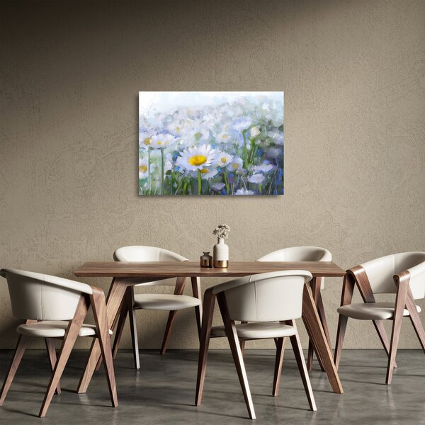 Tablou pe sticlă - În margaretă (70x50 cm)