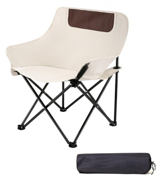 Scaun de camping pliabil TRAIL, crem