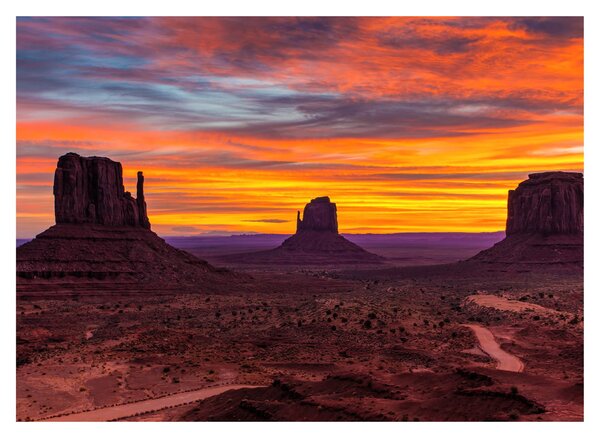 Tablou pe sticlă - Monumentul Valley în Arizona (70x50 cm)