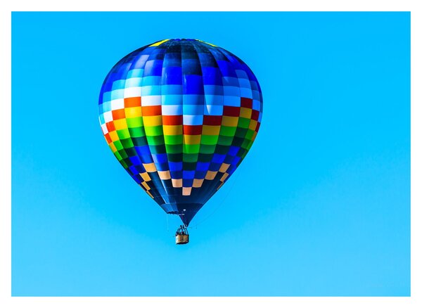 Tablou pe sticlă - Balon cu aer cald (70x50 cm)