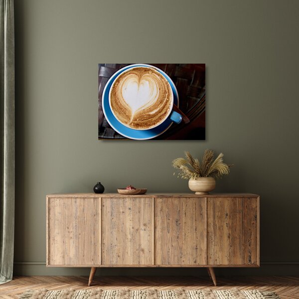 Tablou pe sticlă - Latte art (70x50 cm)
