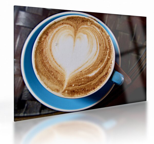 Tablou pe sticlă - Latte art (70x50 cm)