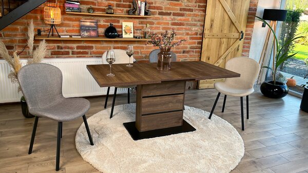 MAZZONI EXPORT FIORA Gri deschis Taupe (material Basel 34) - SCAUN MODERN TAPIȚAT PENTRU SALON/SUFRAGERIE LOFT