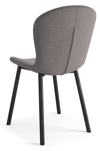 MAZZONI EXPORT FIORA Gri deschis Taupe (material Basel 34) - SCAUN MODERN TAPIȚAT PENTRU SALON/SUFRAGERIE LOFT