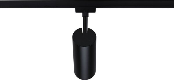 Paulmann Spot cu șină LED URail Theron, negru, 3.000 K, Ø 6 cm, reglabil, Negru, Camera de zi / sufragerie, Plastic, Modern