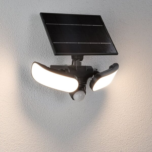 Paulmann Lampa solară de exterior Sonlig, antracit, cu senzor, IP65, Negru, Plastic, Modern