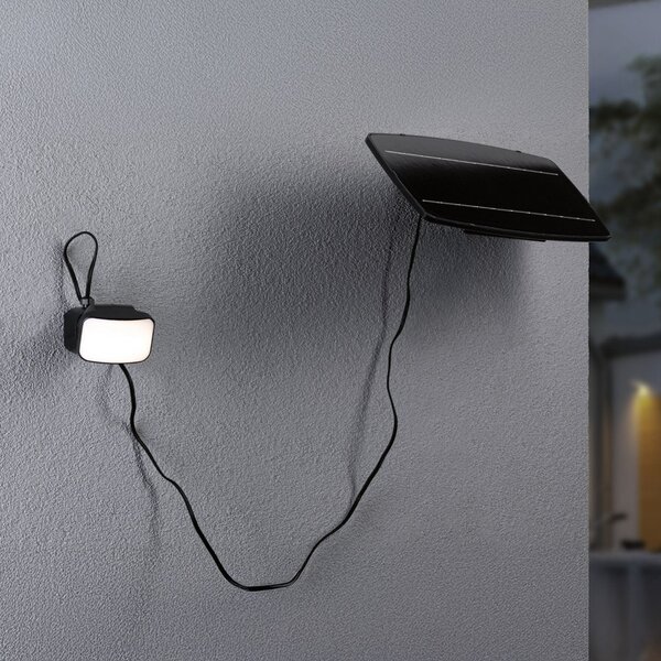 Paulmann Lampa de perete pentru exterior Smart Solar Flotas, antracit, IP65, reglabil, Negru, Plastic, Modern, Spot de perete