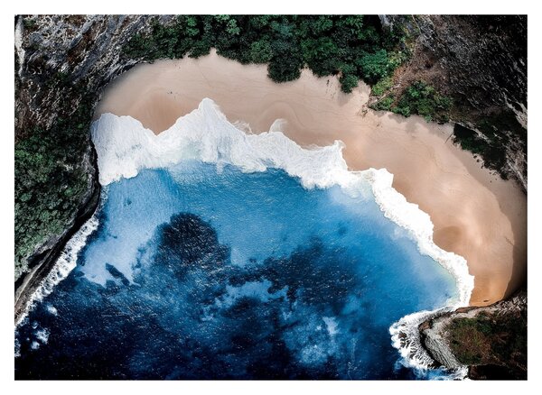 Tablou pe sticlă cu plaja Nusa Penida, Indonesia (70x50 cm)