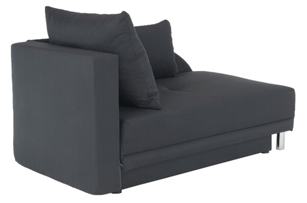 KONDELA Canapea extensibilă, material textil gri-negru, stânga, LAUREL