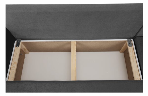 KONDELA Colţar reversibil, gri/negru, PAULITA NEW