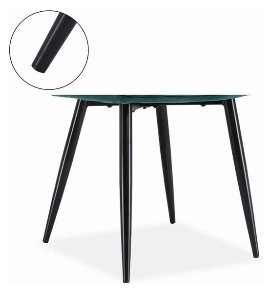 Scaun K487, verde inchis/negru, stofa catifelat/metal, 56x65x81 cm