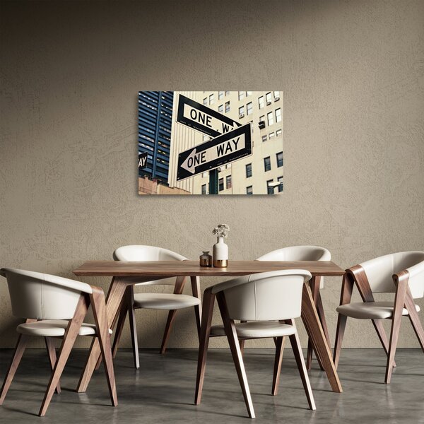 Tablou pe sticlă - New York ONE WAY (70x50 cm)
